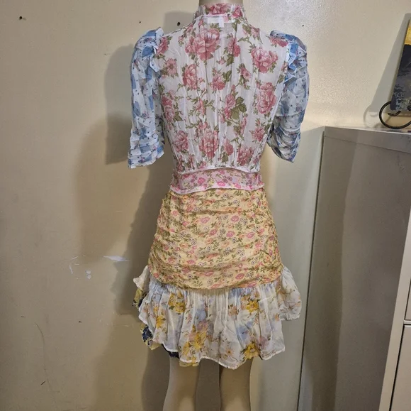 LoveShackFancy Arlo Silk Made In India Mini Dress 6 - Picture 5 of 11